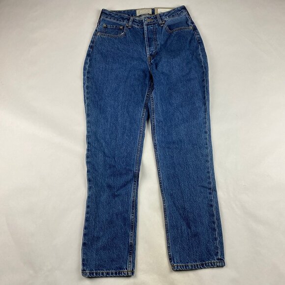 NWT Everlane Jeans Women's Size 27 The Curvy 90's Cheeky Straight Jean Blue - Picture 1 of 13